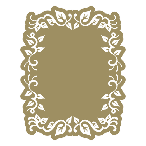 Elegante borde de estilo victoriano con bordes detallados. Diseño PNG