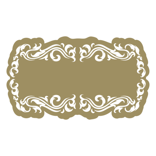 Fancy Victorian-style border with elegant edges PNG Design