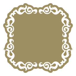 Verzierter Rahmen mit Kanten im viktorianischen Stil PNG-Design