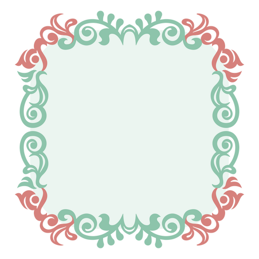 Viktorianische Bordüre mit detaillierten Verzierungen PNG-Design