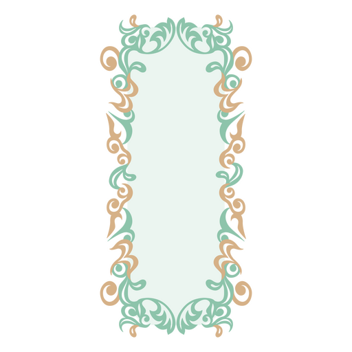 Victorian frame with detailed embellishments PNG Design