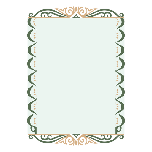 Victorian-style border with fancy edges PNG Design