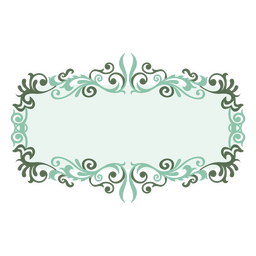 Aufwändige Rahmen im viktorianischen Stil PNG-Design