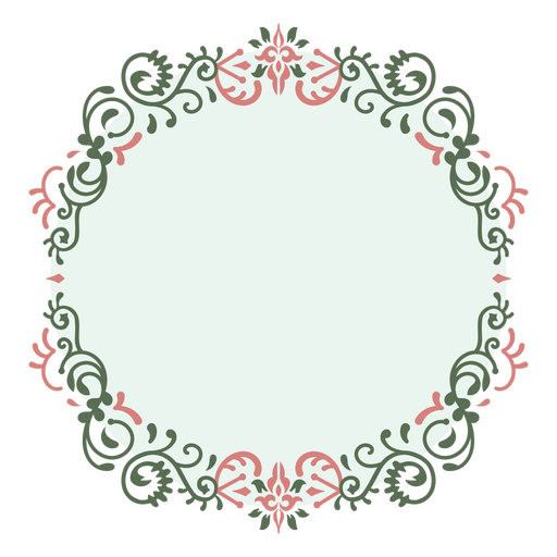 Borde de inspiración victoriana con adornos elaborados Diseño PNG