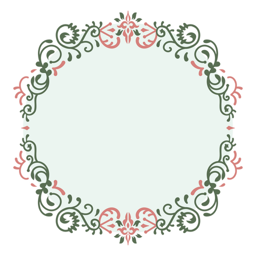 Victorian-inspired border with elaborate embellishments PNG Design