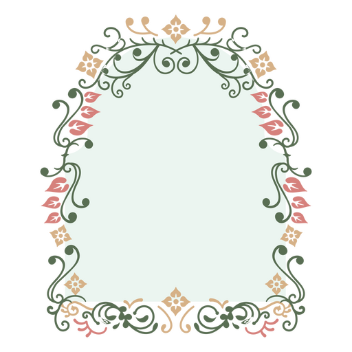 Victorian ornament frames with elaborated edges PNG Design