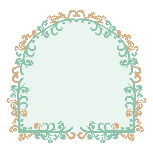 Elegant Victorian borders with intricate embellishments PNG Design