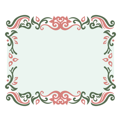 Victorian-style ornamental frame PNG Design