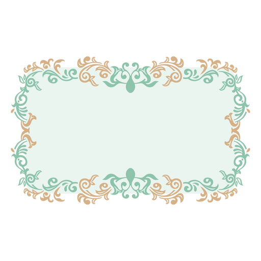 Classic victorian frame accent PNG Design