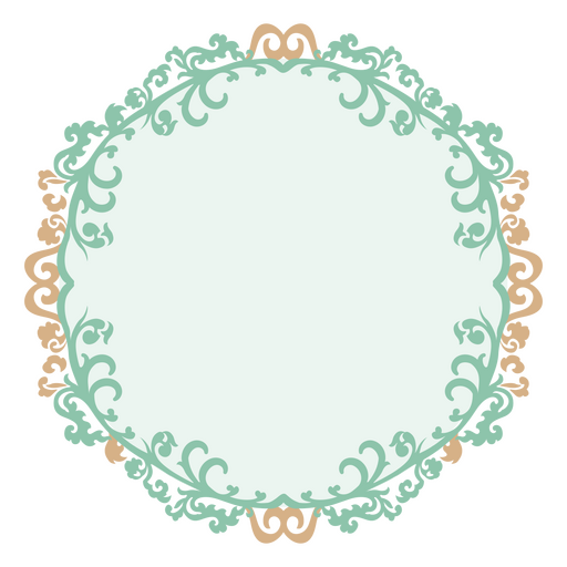 Beautiful victorian frame ornament PNG Design