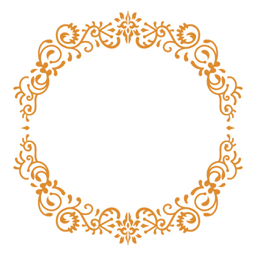Borda ornamentada em estilo vitoriano Desenho PNG