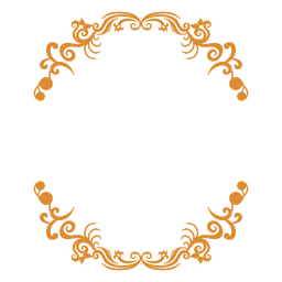 Viktorianischer Rokoko-Dekorrahmen PNG-Design