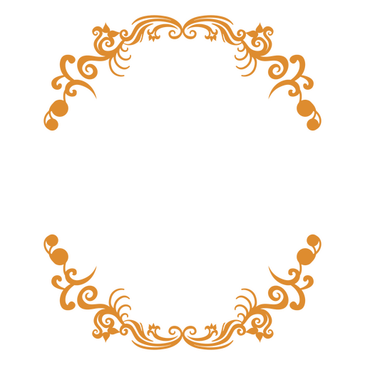 Rococo Victorian decorative frame PNG Design