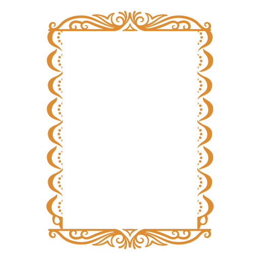 Old-fashioned Victorian design frame PNG Design