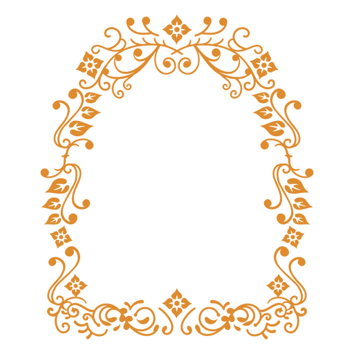 Classic victorian-inspired frame PNG Design