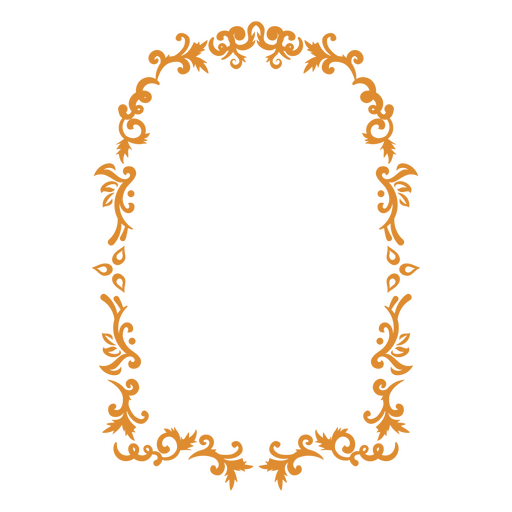 Traditional antique-style frame design PNG Design