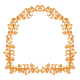 Retro Victorian-era frame PNG Design