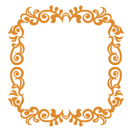Antique-style Victorian wall frame PNG Design