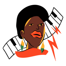 Elegante Frau in einem Black History Month-Abzeichen PNG-Design