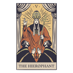 The Hierophant Tarot Card PNG & SVG Design For T-Shirts