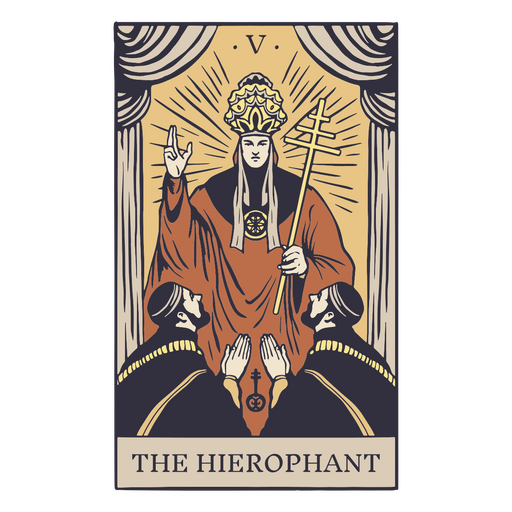 The hierophant tarot card PNG Design
