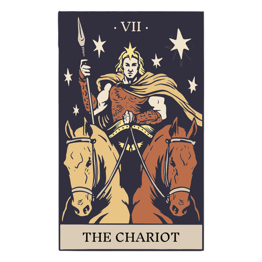 The chariot tarot card PNG Design