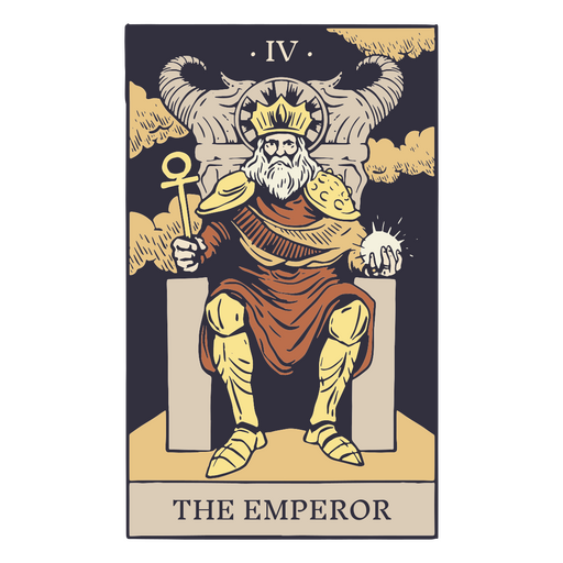 The emperor tarot card PNG Design