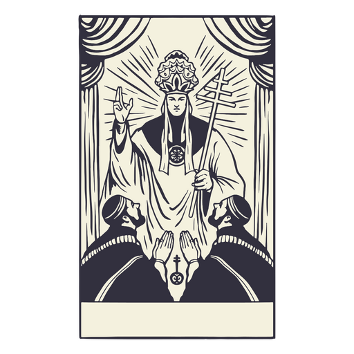 El diseño de la carta del tarot hierofante Diseño PNG