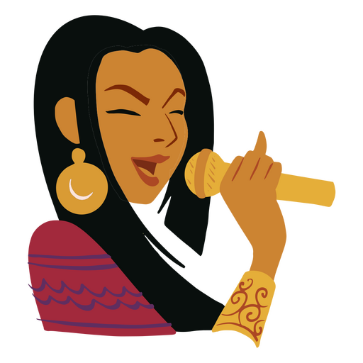 hermosa niña cantando Diseño PNG