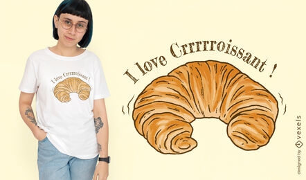 Croissant biscuit food t-shirt design