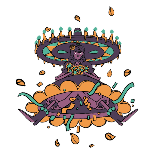 Artwork to commemorate Mexican traditions of Day of the Dead PNG Design