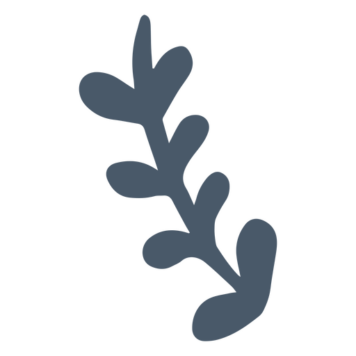 Blue leaf icon PNG Design