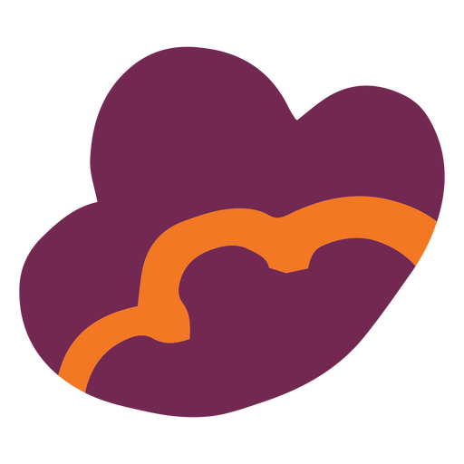 Lila und orange Wolke PNG-Design