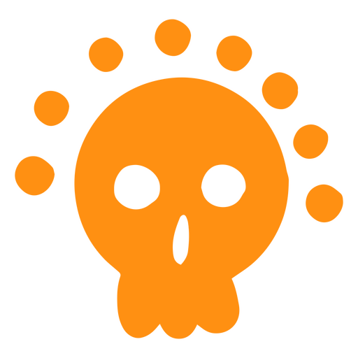 Silueta de calavera para evocar el Día de Muertos Diseño PNG