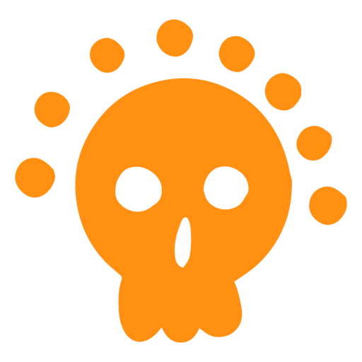 Skull silhouette to evoke the Day of the Dead PNG Design