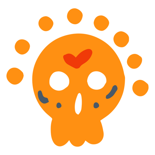 An evocation of the Day of the Dead in the form of a skull silhouette PNG Design