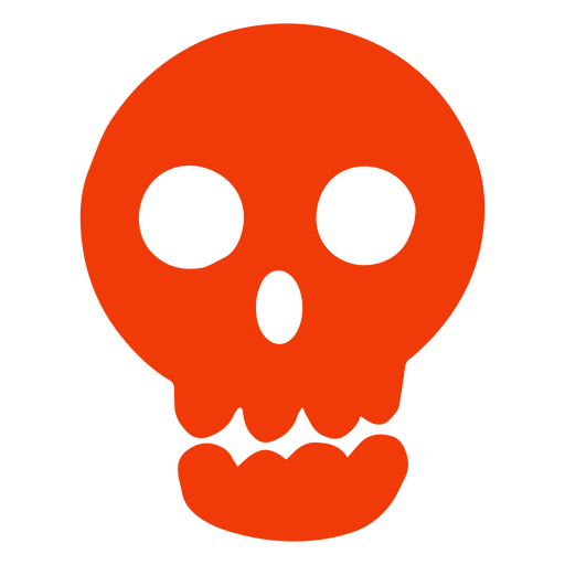 La silueta de una calavera que evoca el Día de Muertos Diseño PNG