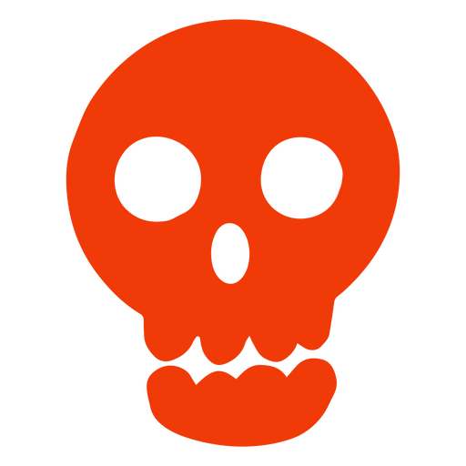 The silhouette of a skull that evokes the Day of the Dead PNG Design