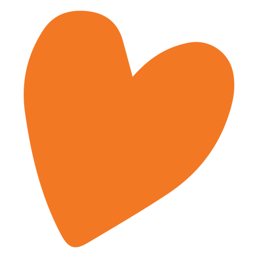 Icono de corazón naranja Diseño PNG