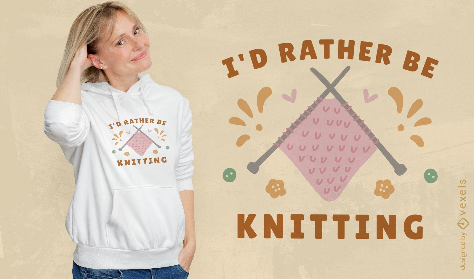 I'd rather be knitting t-shirt design