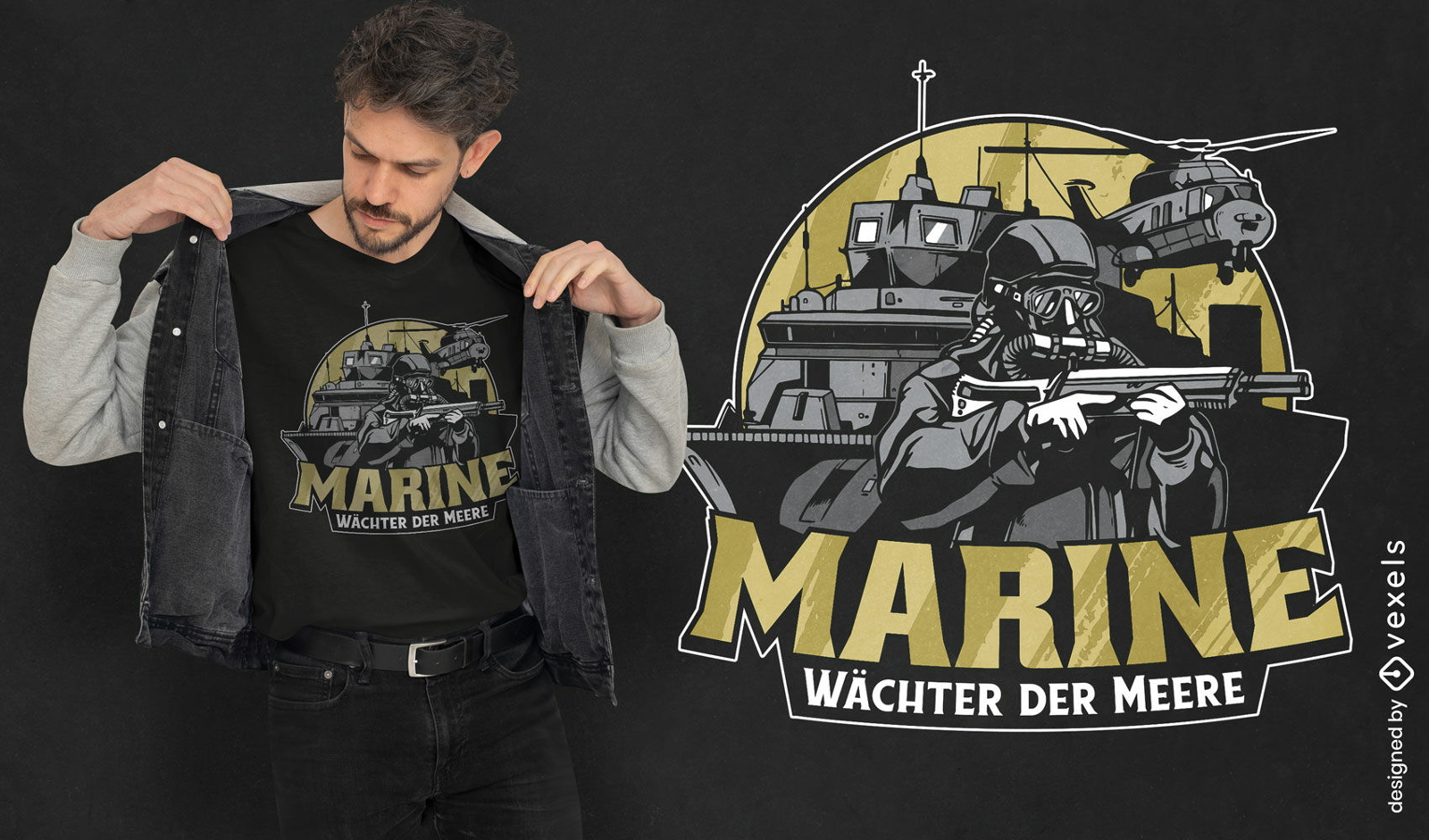 T-Shirt-Design der deutschen Marine
