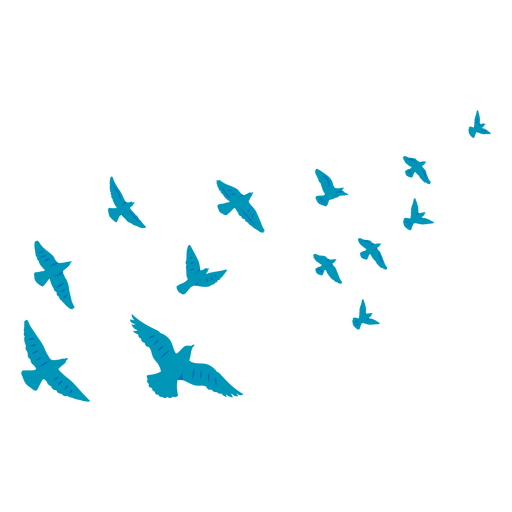 Flying birds wall sticker PNG Design