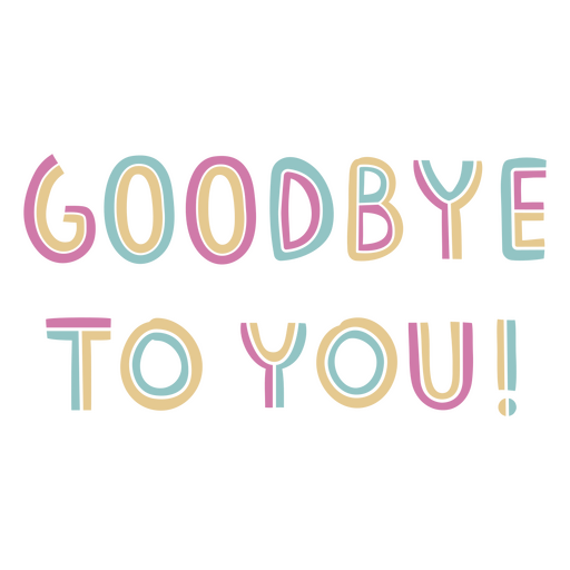Good bye to you retro lettering PNG Design