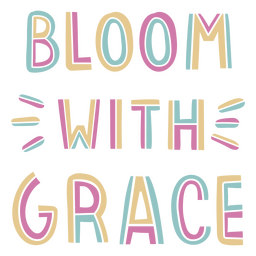Bloom com letras retrô de graça Desenho PNG
