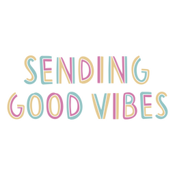 Sending Good Vibes Retro Lettering PNG & SVG Design For T-Shirts