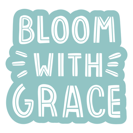 Bloom com letras de graça Desenho PNG