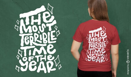 Terrible time Anti Christmas t-shirt design