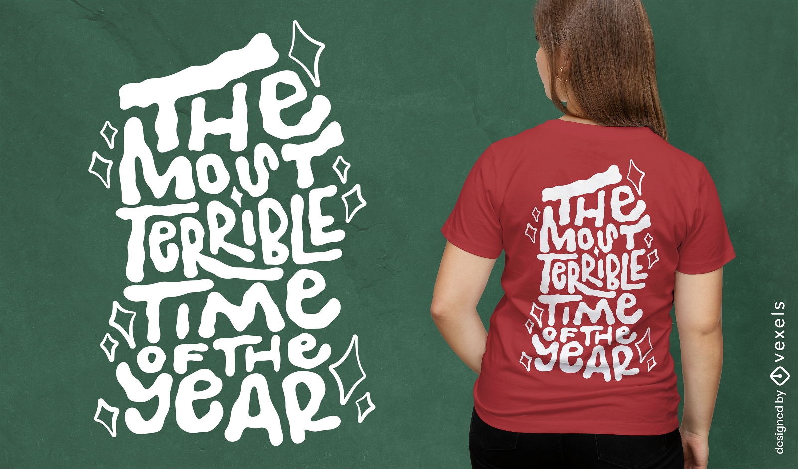 Tempo terrível design de camiseta anti natal