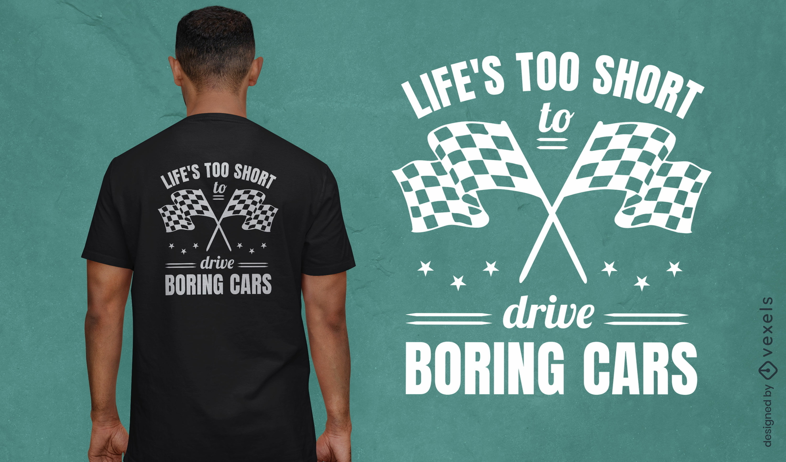 Conduce el diseño de la camiseta de los autos geniales.