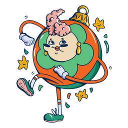desenho retrô de enfeite de natal Desenho PNG